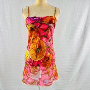 Vintage Floral Chemise in Pink and Orange